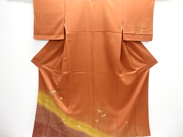 JAPANESE KIMONO / HOMONGI / KINSAI / MESH PATTERN